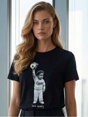 🆕 Vladdy ‘Born Ready' Baseball Graphic Tee - Black